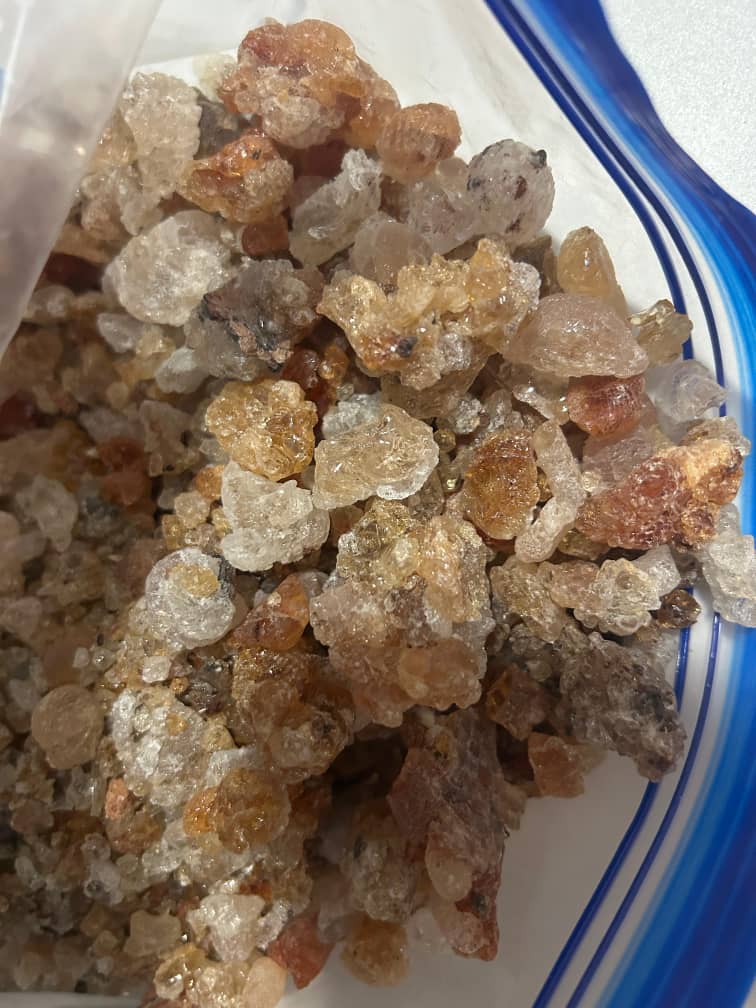 Cristaux de gomme arabique